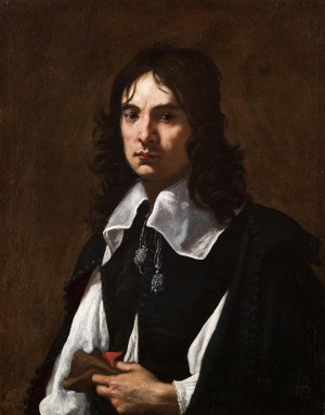 Portrait of a man with a glove